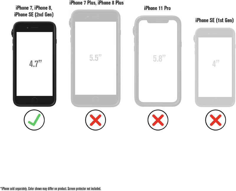 Catalyst Impact Case für iPhone SE 2022, kompatibel mit iPhone 8/7, Handschlaufe im Lieferumfang ent