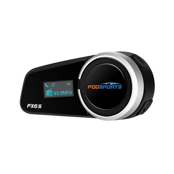 Fodsports FX6S Motorrad Intercom mit LCD Bildschirm, Motorrad Bluetooth Headset für bis zu 6 Motorrä