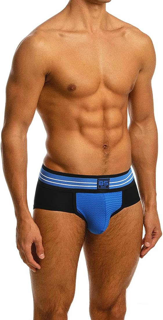BSHETR Herren-Unterwäsche, Unterhosen Männer Slips, 3er-Pack, 5er-Pack, Netzstoff, niedrige Taille,