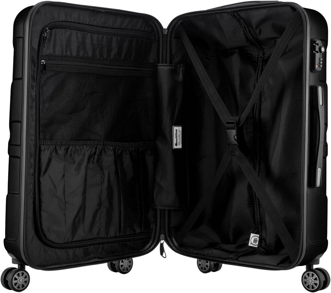 Suitline 3er Koffer-Set Trolley-Set Rollkoffer Hartschalen-Koffer Reisekoffer, TSA, (55 cm, 66 cm, 7