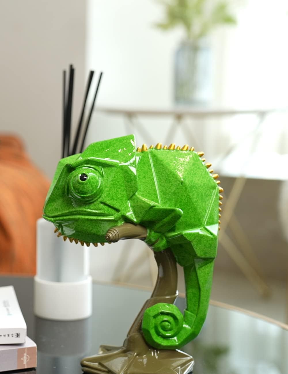 NENBOLEC Modern Skulptur Arts Eidechse Dekor Figuren Tier Statue Geschenk Wohnzimmer Kunst Polyresin