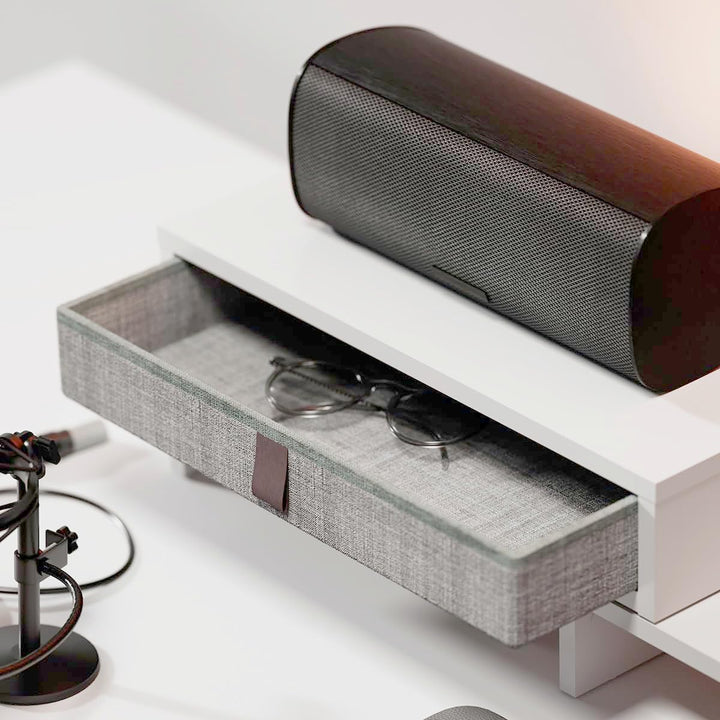 Fenge Dual Monitorständer mit Schublade für PC Computer Laptop Printer, Monitorständer Riser, Länge