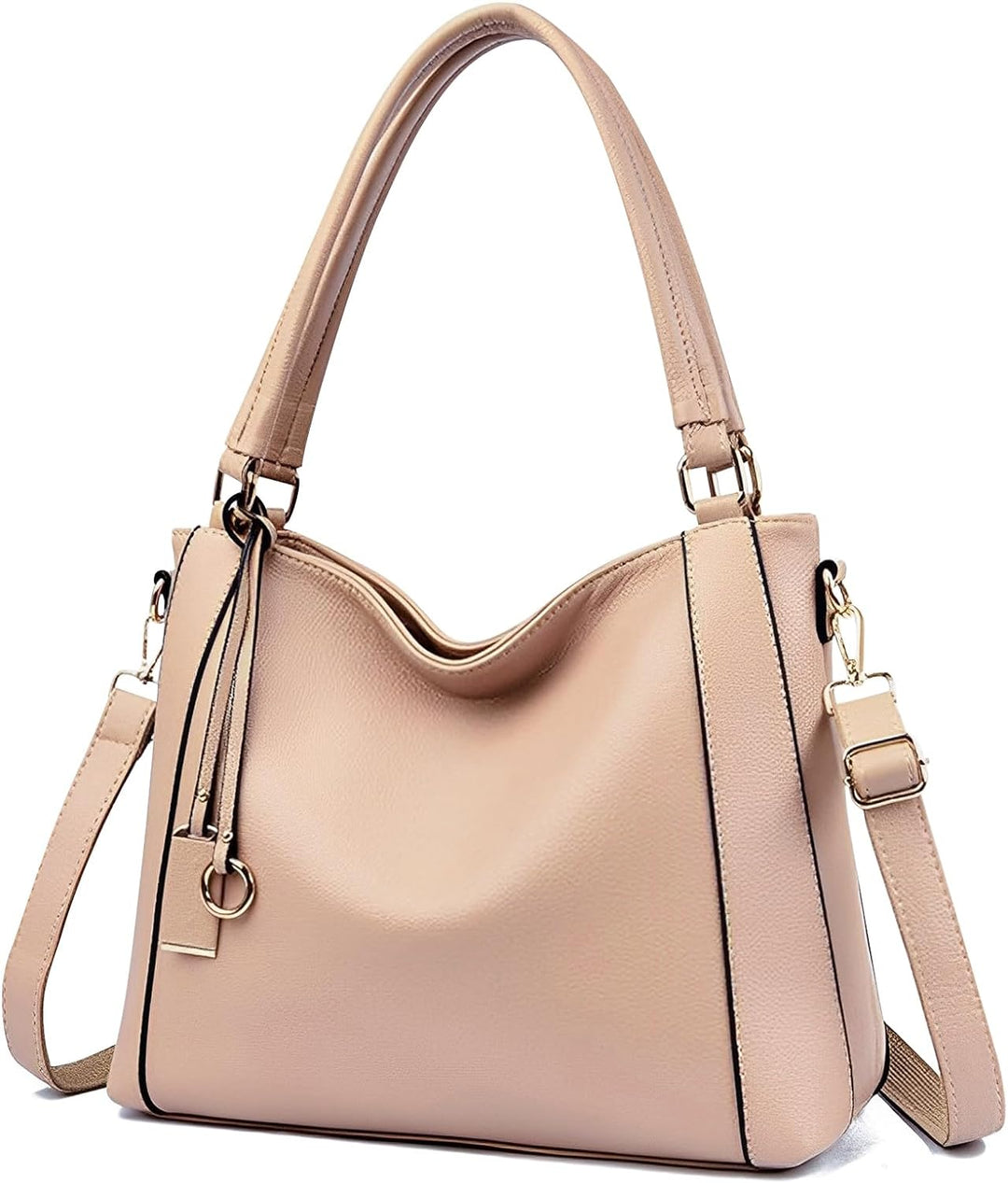 HAWEE Mode Damen Handtasche aus Weiches PU-Leder Umhängetasche Grosse Schultertasche mit Reissversch