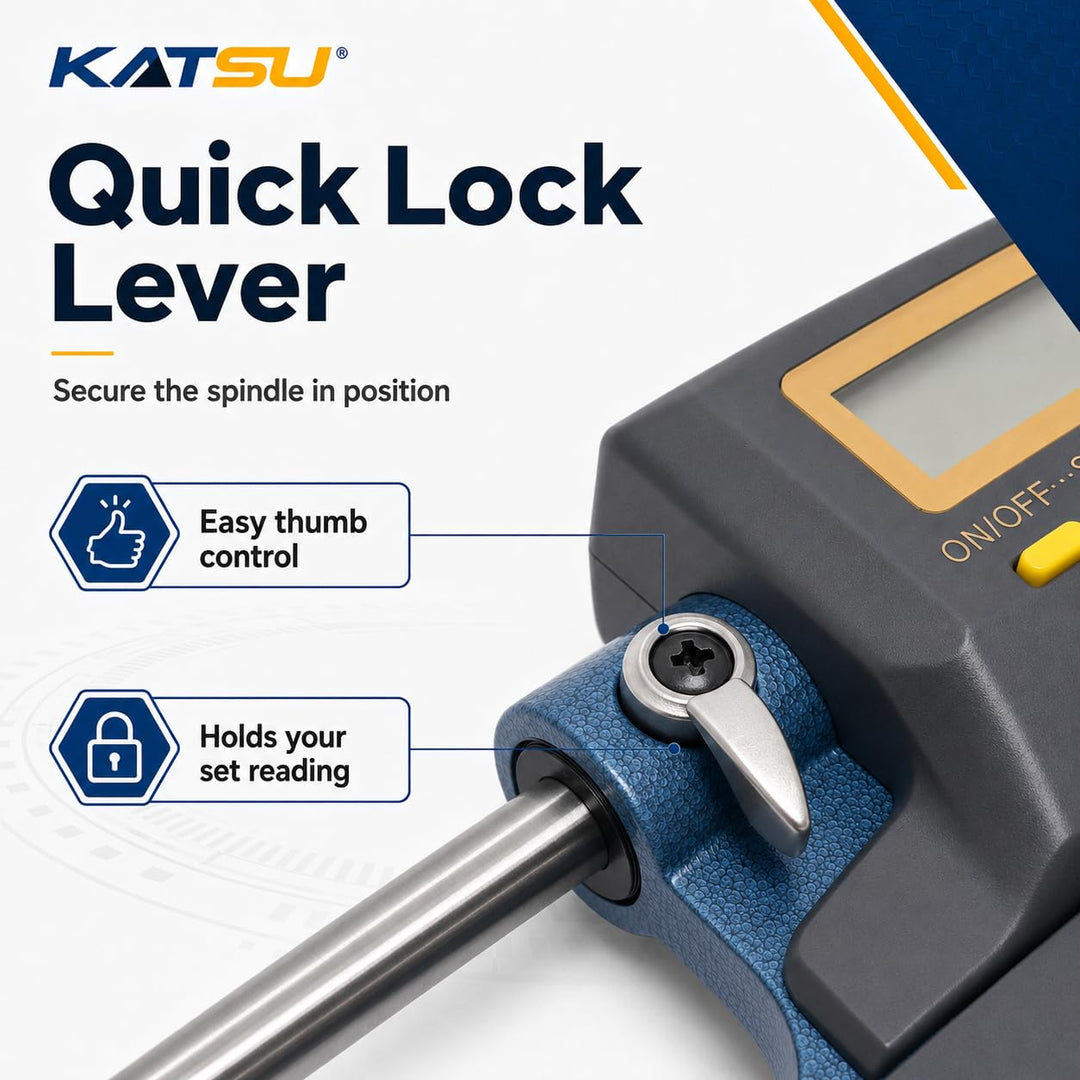 KATSU Digital-Mikrometer 0–25 mm (1 Zoll), elektronisches Aussenmikrometer mit grossem LCD-Display u
