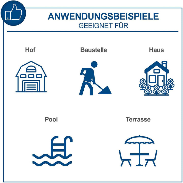 Scheppach Hochdruckreiniger HCE3000 mit Druckanzeige | 180bar | XXL 8m Anti-Twist Schlauch | 480 L/h