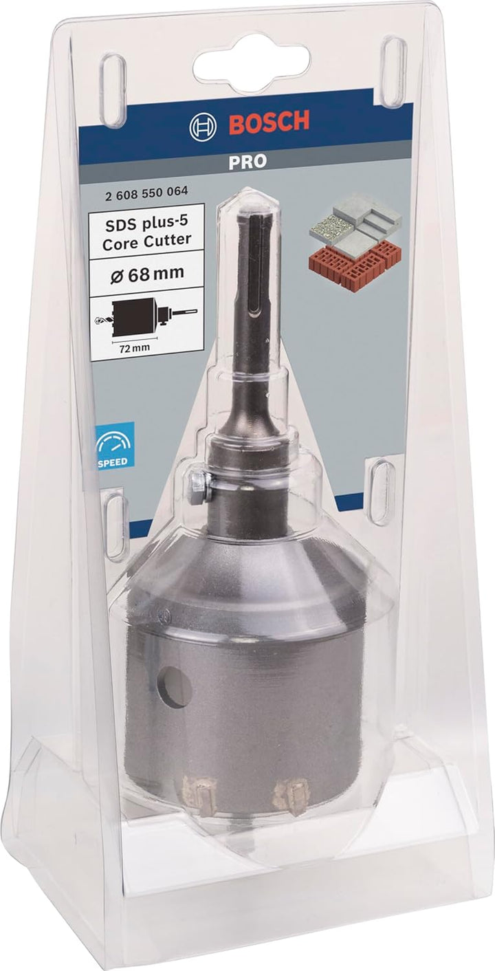 Bosch Professional 3tlg. Hohl-Bohrkronen-Set SDS-plus (Ø 68 mm) 3tlg. Set (Ø 68 mm), 3tlg. Set (Ø 68