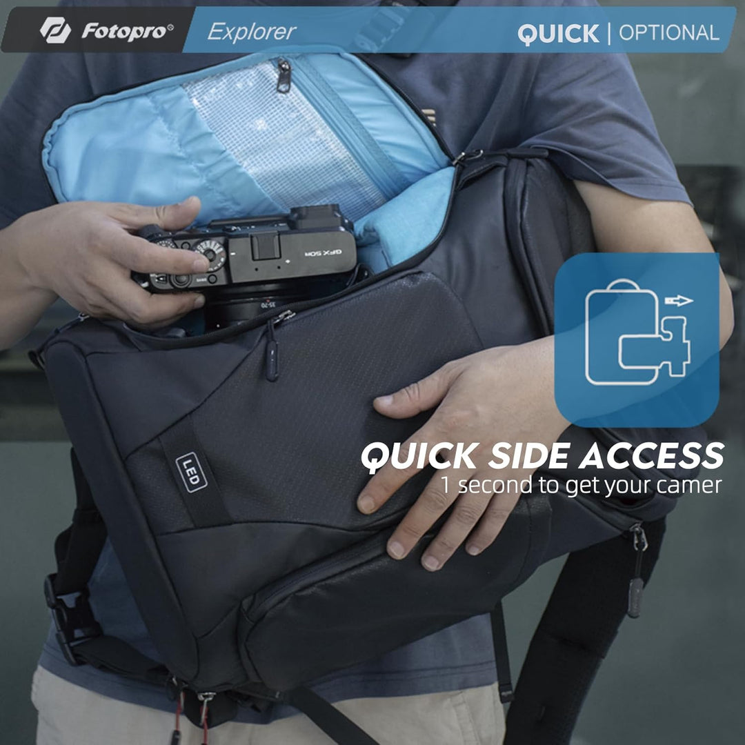 Fotopro 17.6L Kamerarucksack Tasche, wasserdicht grosse taktische Reise Rucksack Kameratasche mit 15