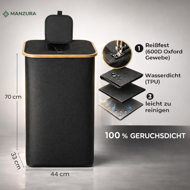 Pfandflaschen Sammelbehälter 100 L, faltbar & stabil, Flaschensammler Leergut, grosse Pfandbox, Pfan