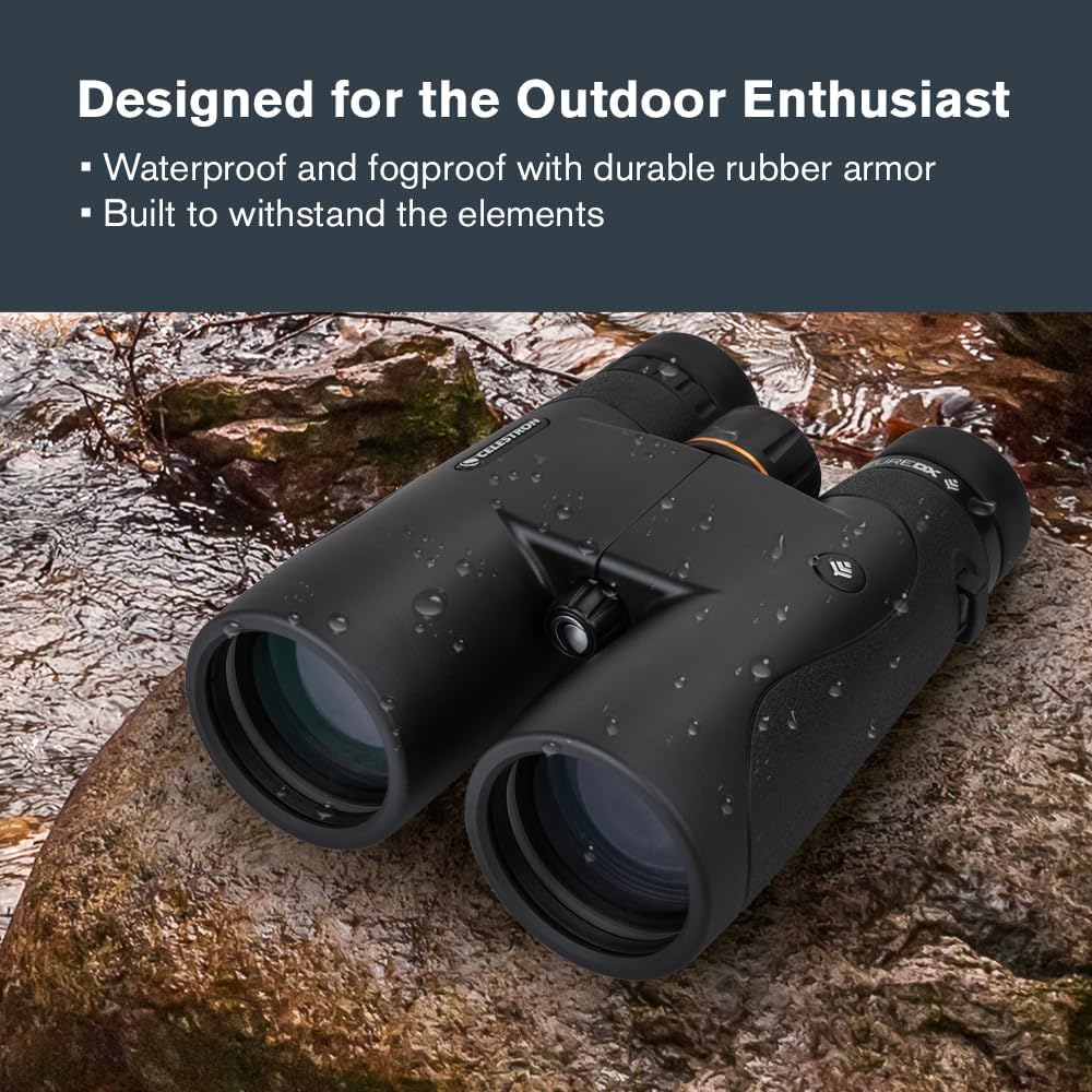 Celestron 72325 Nature DX 10x50 Fernglas für Natur- und Vogelbeobachtungen, vollvergüter mit BaK-4-P