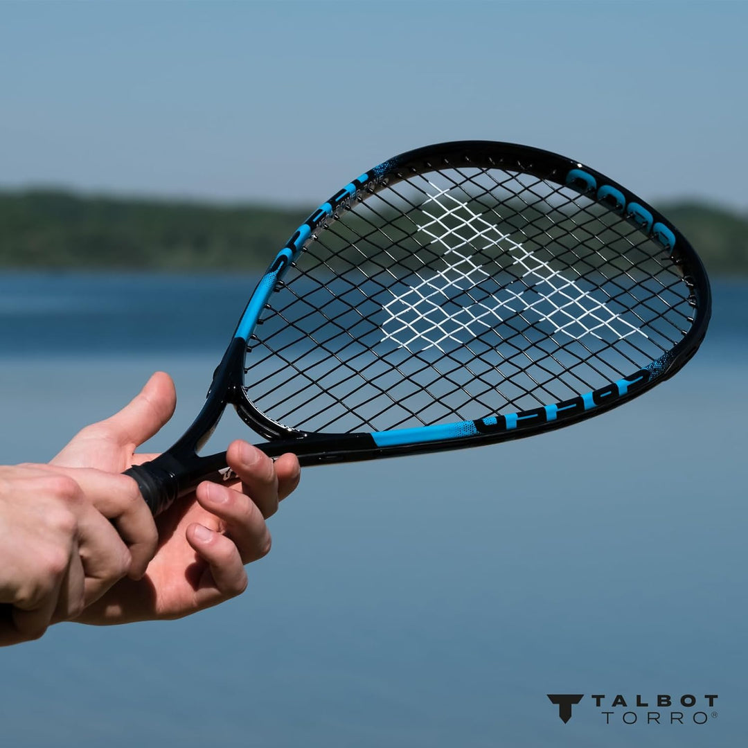 Talbot Torro Speed-Badminton Set Speed 6600, 2 kraftvolle Alu-Rackets 58,5cm, 6 oder 5 windstabile F
