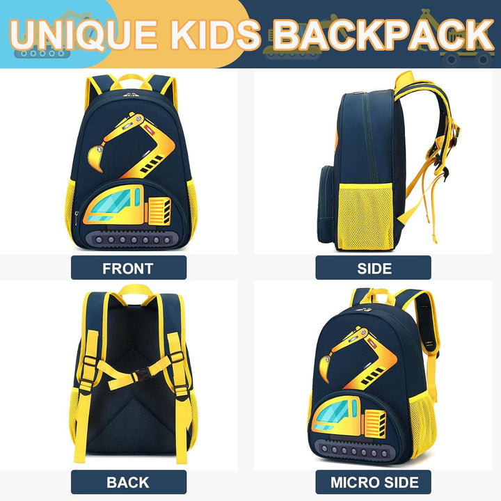 LOIDOU Kinderrucksack Jungen 13L, 38 × 14 × 30 cm, Kindergartenrucksack mit Brustgurt, wasserabweise