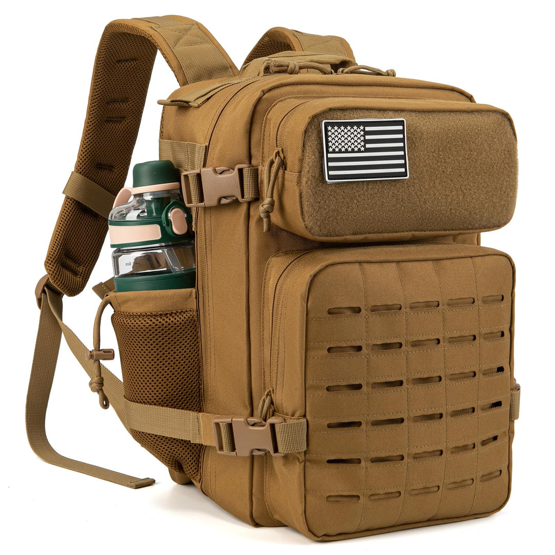 QT&amp;QY Taktischer MilitäR Rucksack Herren Gross 25l/35l/45L Bundeswehr Rucksack 3 Tage Molle Armee Ru