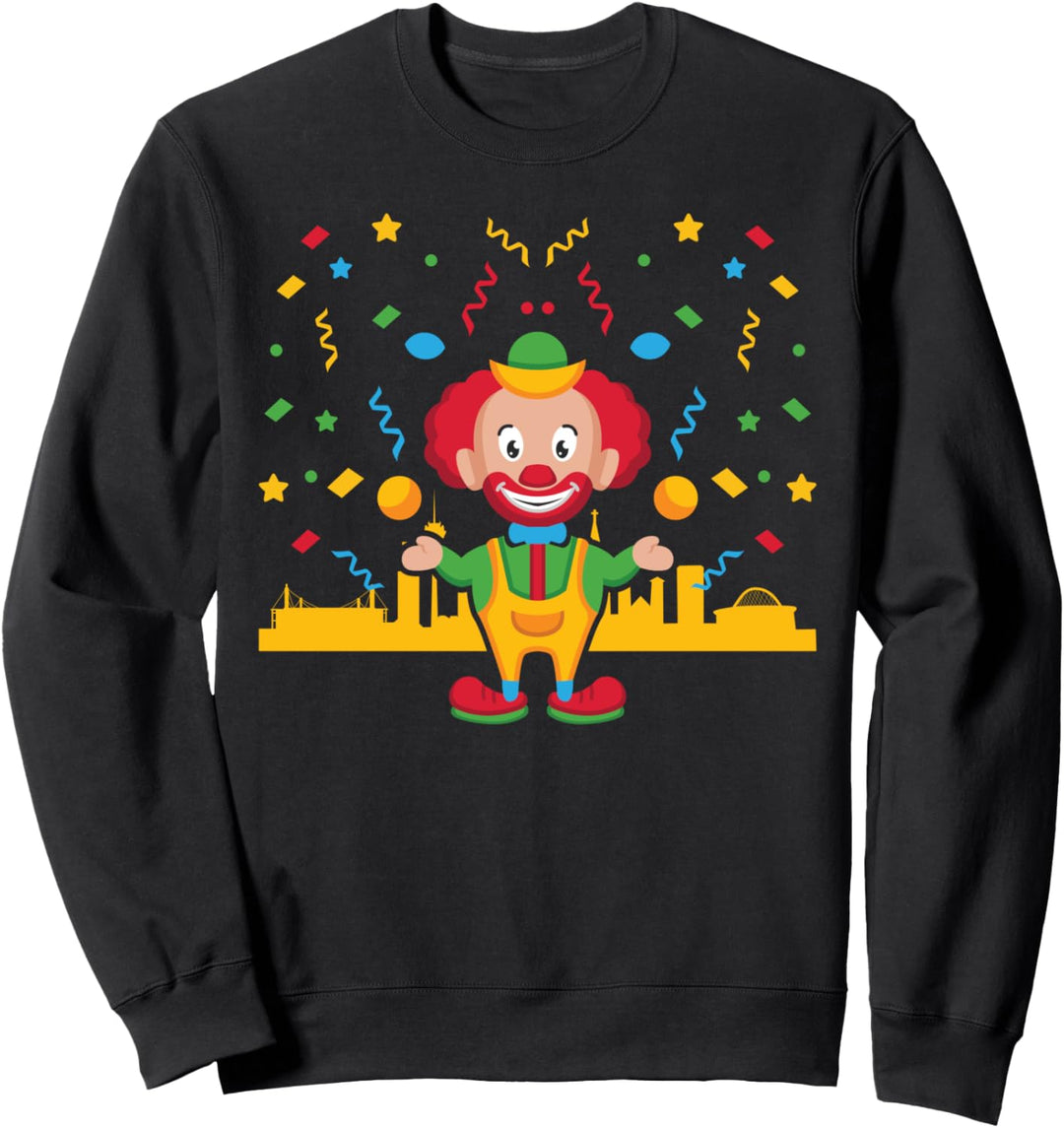 Karneval fasching clown Kostüm köln Sweatshirt