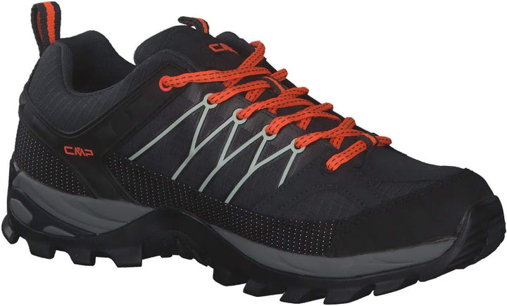 CMP Herren Rigel Low Shoe Wp Trekking-&amp; Wanderhalbschuhe 41 EU Antracite Flash Orange Orange, 41 EU