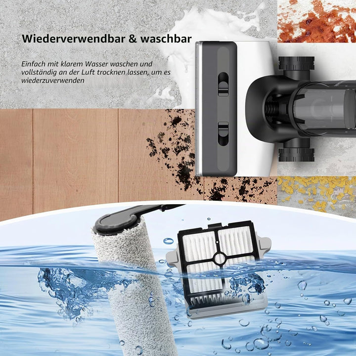 Ersatz bürstenrolle und HEPA-Filter für Tineco FLOOR ONE S7 Combo / S7 FlashDry/Switch S7 Nass und T