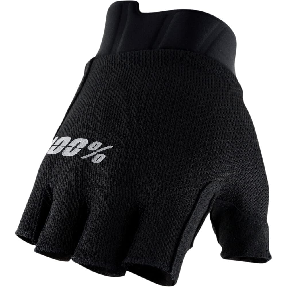 100% GUANTES EXCEEDA Gel Short Finger Gloves Black - L