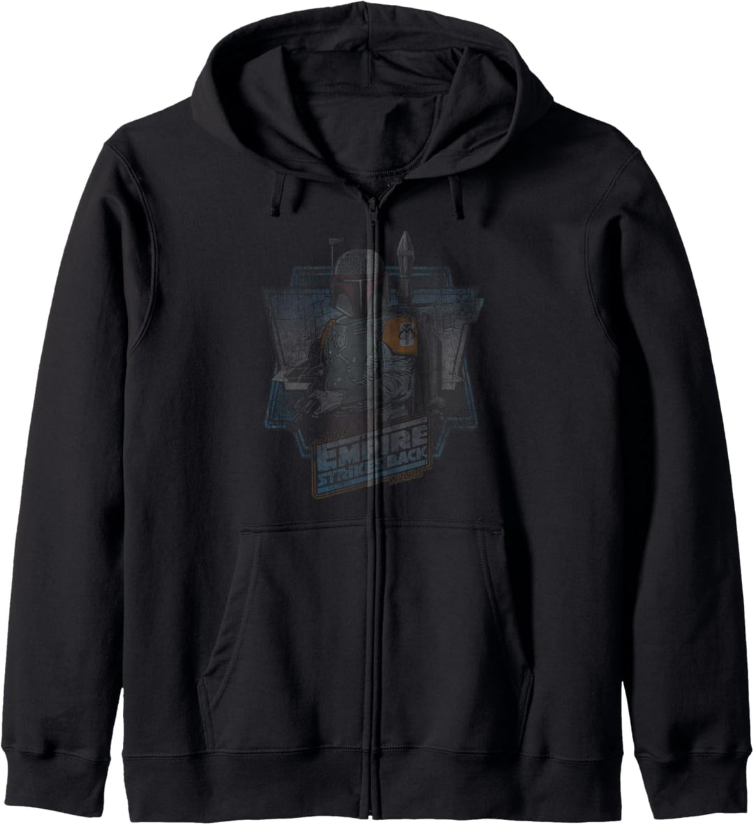 Star Wars The Empire Strikes Back Boba Fett Vintage Portrait Kapuzenjacke