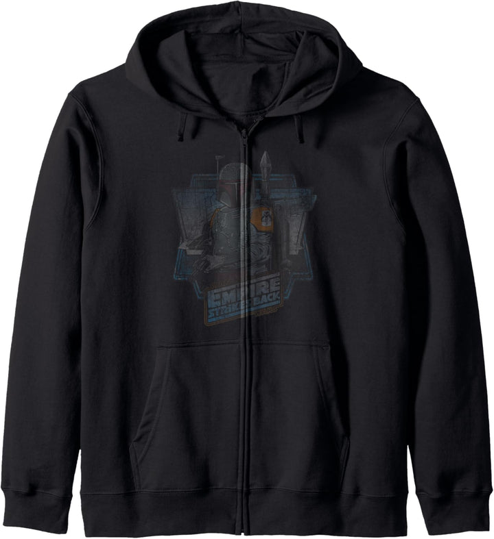 Star Wars The Empire Strikes Back Boba Fett Vintage Portrait Kapuzenjacke