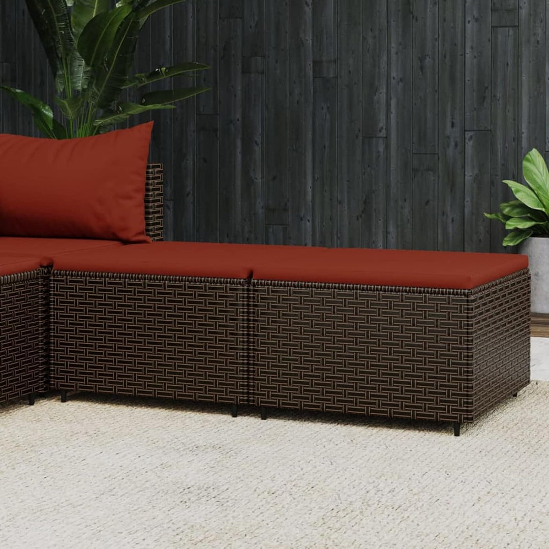 Tidyard 2 STK. Gartenhocker Fusshocker Sitzhocker Hocker Fussschemel Ottomane Gartenmöbel Kissen Pol