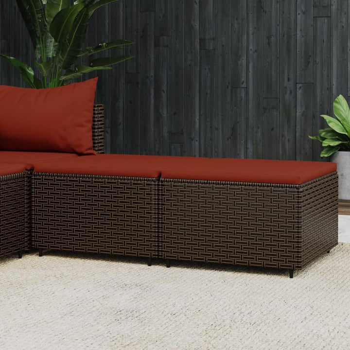 Tidyard 2 STK. Gartenhocker Fusshocker Sitzhocker Hocker Fussschemel Ottomane Gartenmöbel Kissen Pol