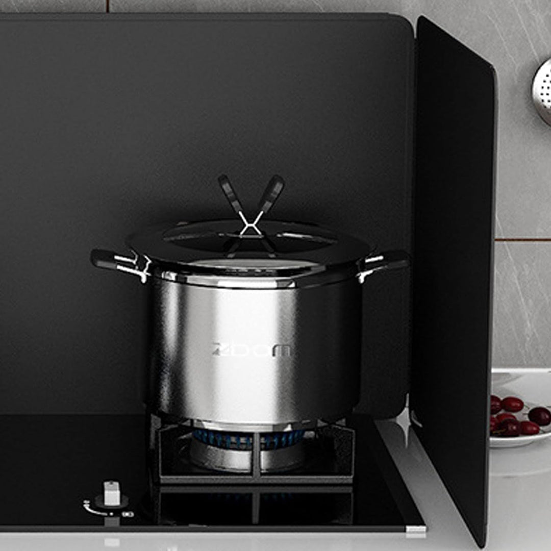 hicoosee Tragbarer Spritzschutz zum Kochen, antihaftbeschichtet, Ölspritzschutz, Spritzschutz für Br