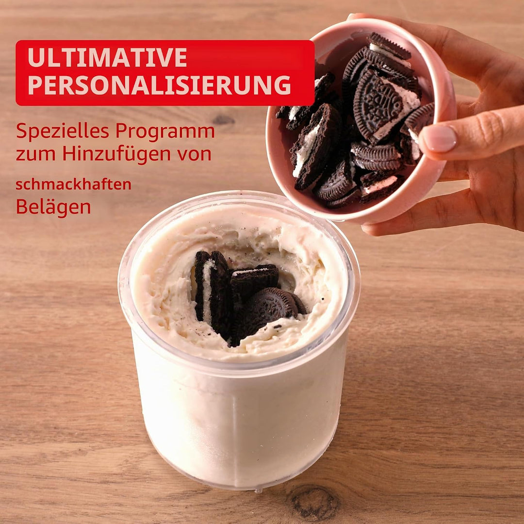 Moulinex Dolci, Eismaschine, 10 Programme, automatische Reinigung, 1-Step Perfector-Technologie, MJ6