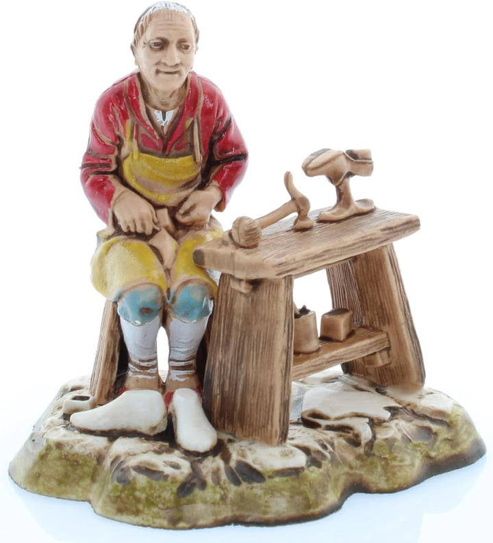 Moranduzzo Set 4 neapolitanische Berufe für Krippe 10 cm Massstab 1:20 - Unzerstörbare Krippenfigure