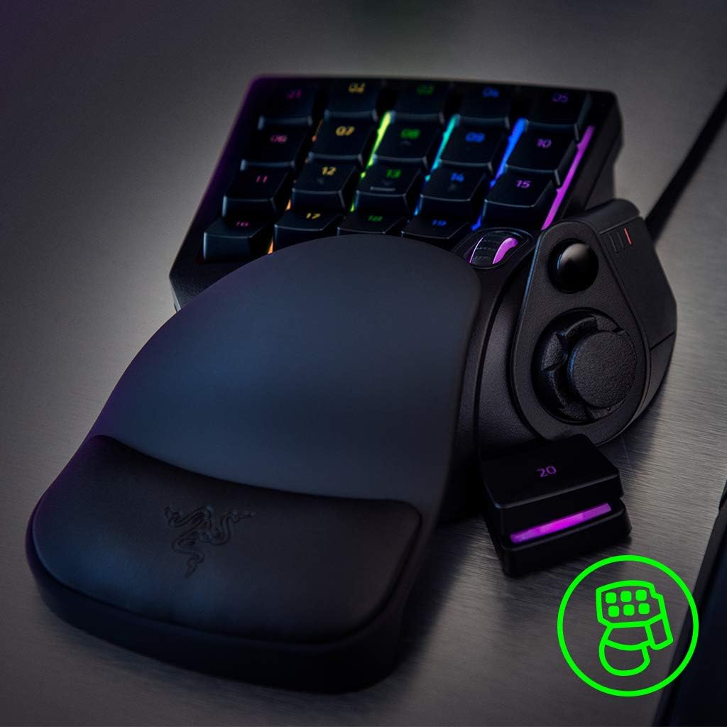 Razer Naga V2 HyperSpeed - Ergonomische Kabellose MMO Gaming Maus & Tartarus V2 - Gaming Keypad