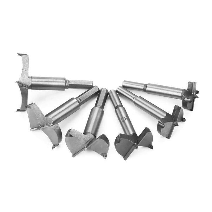 Forstner Bohrer, 6 Stück 30-60 mm Holzbohrer Set Hochfestes Stahl Flachbohrerset Holzbearbeitungswer