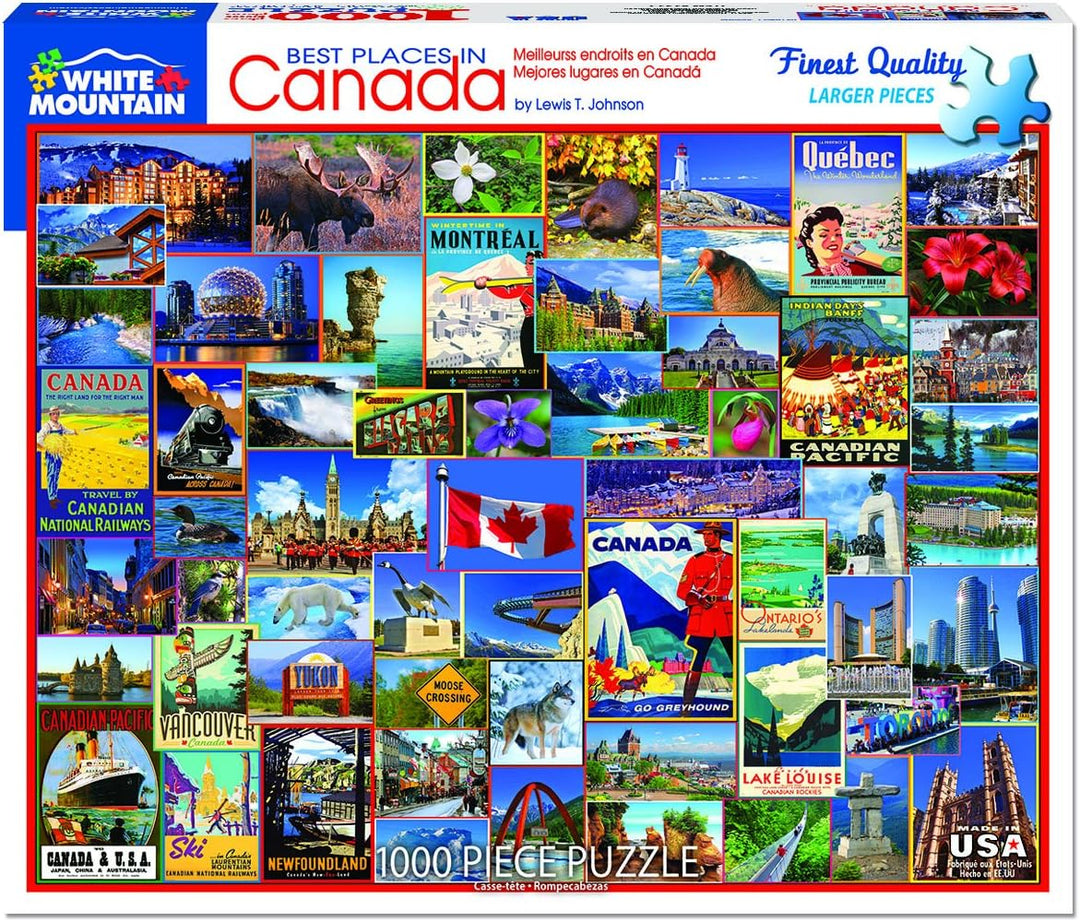 White Mountain 1317 Best Places in Kanada Puzzle, 1 EA
