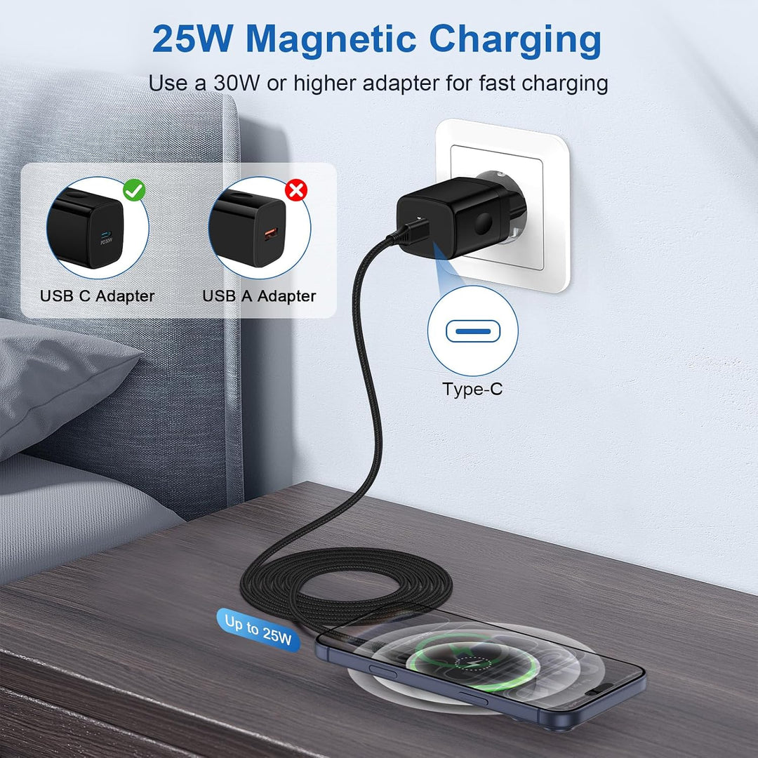 25W Magnetisches Induktive Ladestation für MagSafe Kabelloses Ladegerät für Samsung Galaxy S26 Ultra