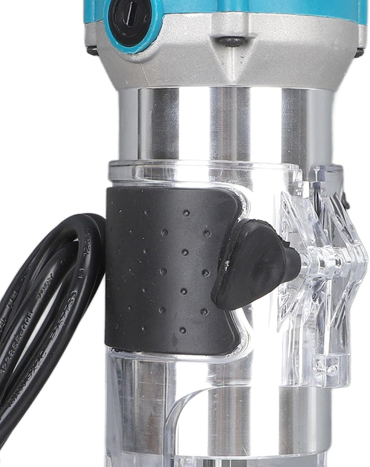 800W Kompakt Elektro Holzschneider Oberfräse, 6,5 Ampere Motor, Holzfräse mit Linearer Führungsschie
