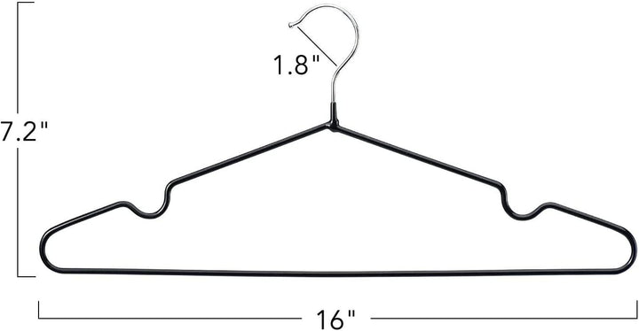 HOUSE DAY Kleiderbügel Schwarz 40 Stück Gummibeschichtet Metall Kleiderbügel Drahtbügel Kleiderbügel