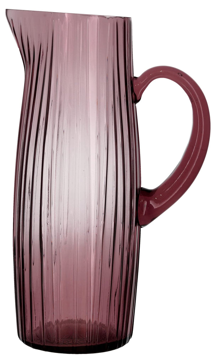 BITZ Kusintha Kanne, Wasserkrug aus Glas, Fassungsvermögen 1,2 L, Pink (1 stück) 1200 ml Pink, 1200