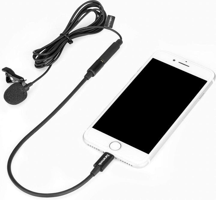 Saramonic Lavalier-Mikrofon mit Lightning für Apple iPhone oder iPad mit integriertem 2 m Kabel (Lav