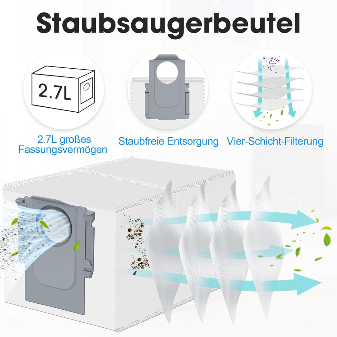 Ersatzteile Zubehörset für Roborock Saros 10R / Qrevo CurvX/Qrevo Curv 2 Pro, and Qrevo Curv 2 Pro X