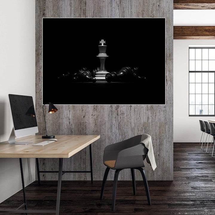 wandmotiv24 Poster als Wanddeko, Grösse Din A0, Schach, Königin, Bauern, Motivation, Moderne Wanddek