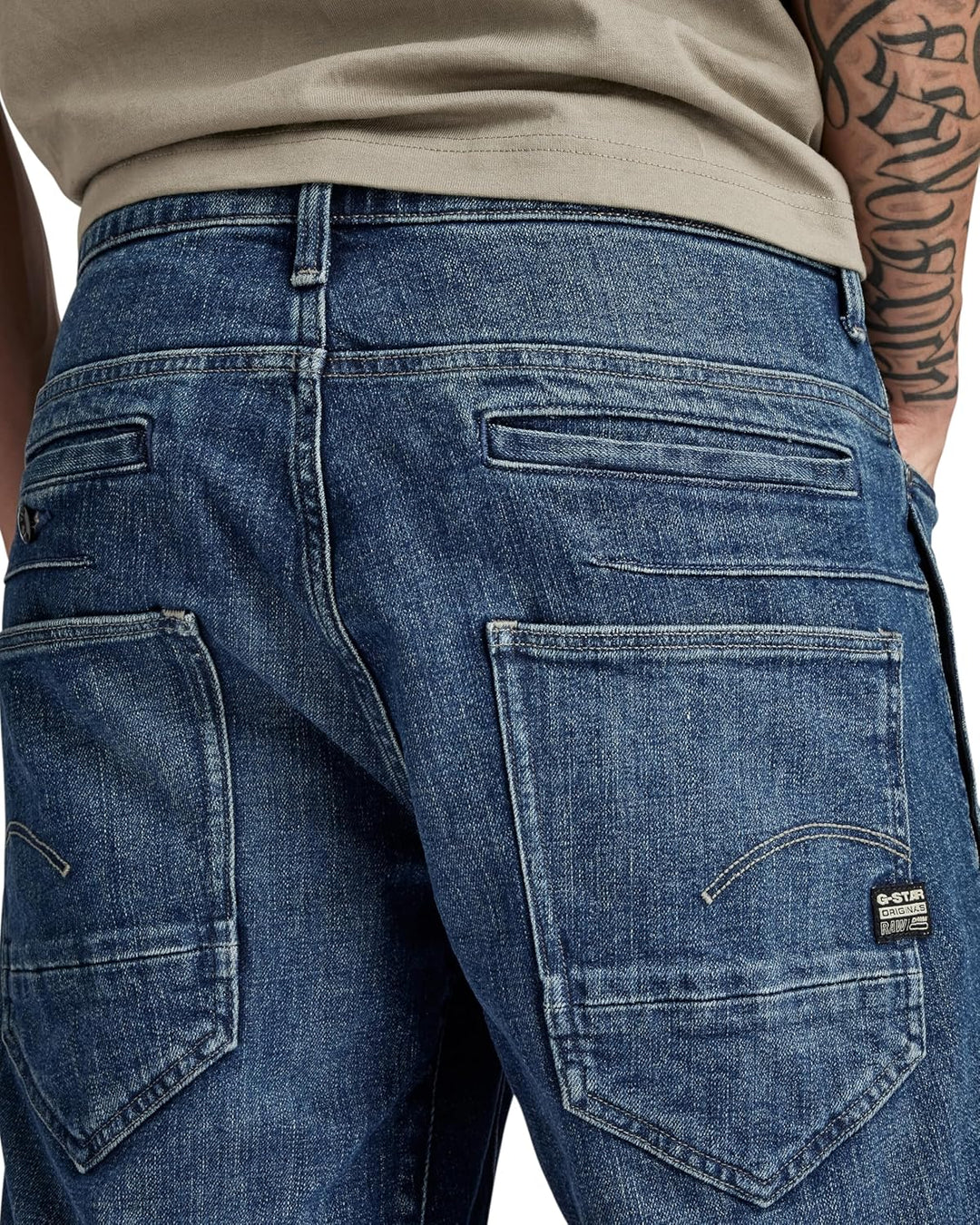 G-STAR RAW Herren D-staq 3d Straight Shorts 28W Blau (Worn in Sentry Blue D10064-d594-g334), 28W Bla