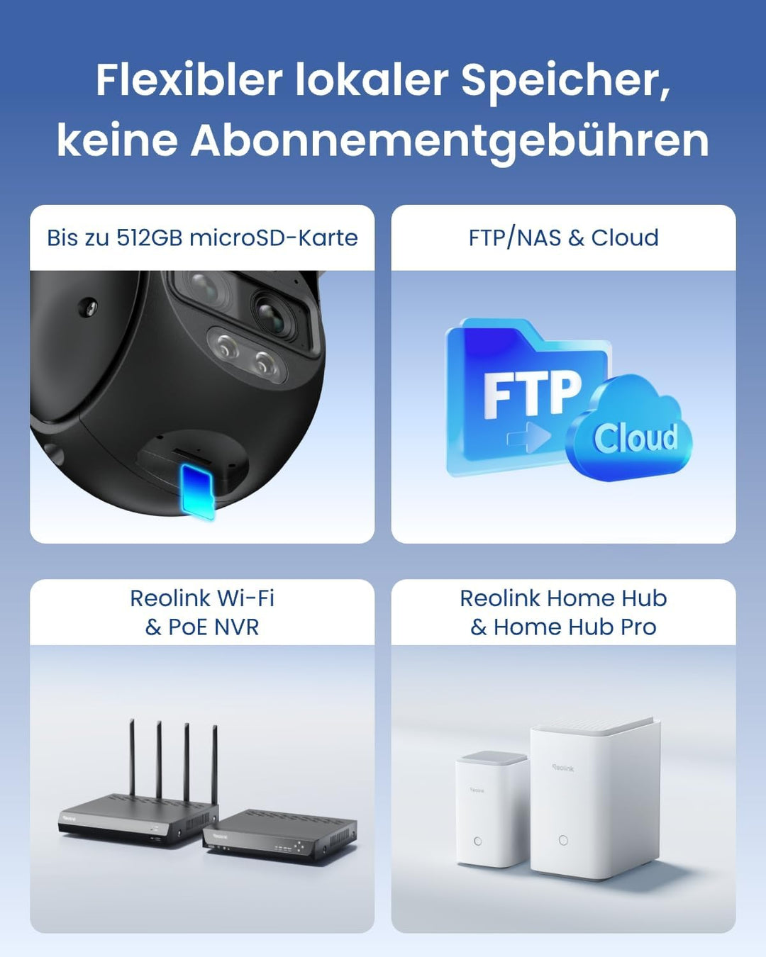 Reolink 4K 8MP PTZ Überwachungskamera Aussen mit Dual-Objektiv, 2,4/5GHz WLAN, Auto-Tracking, Smarte