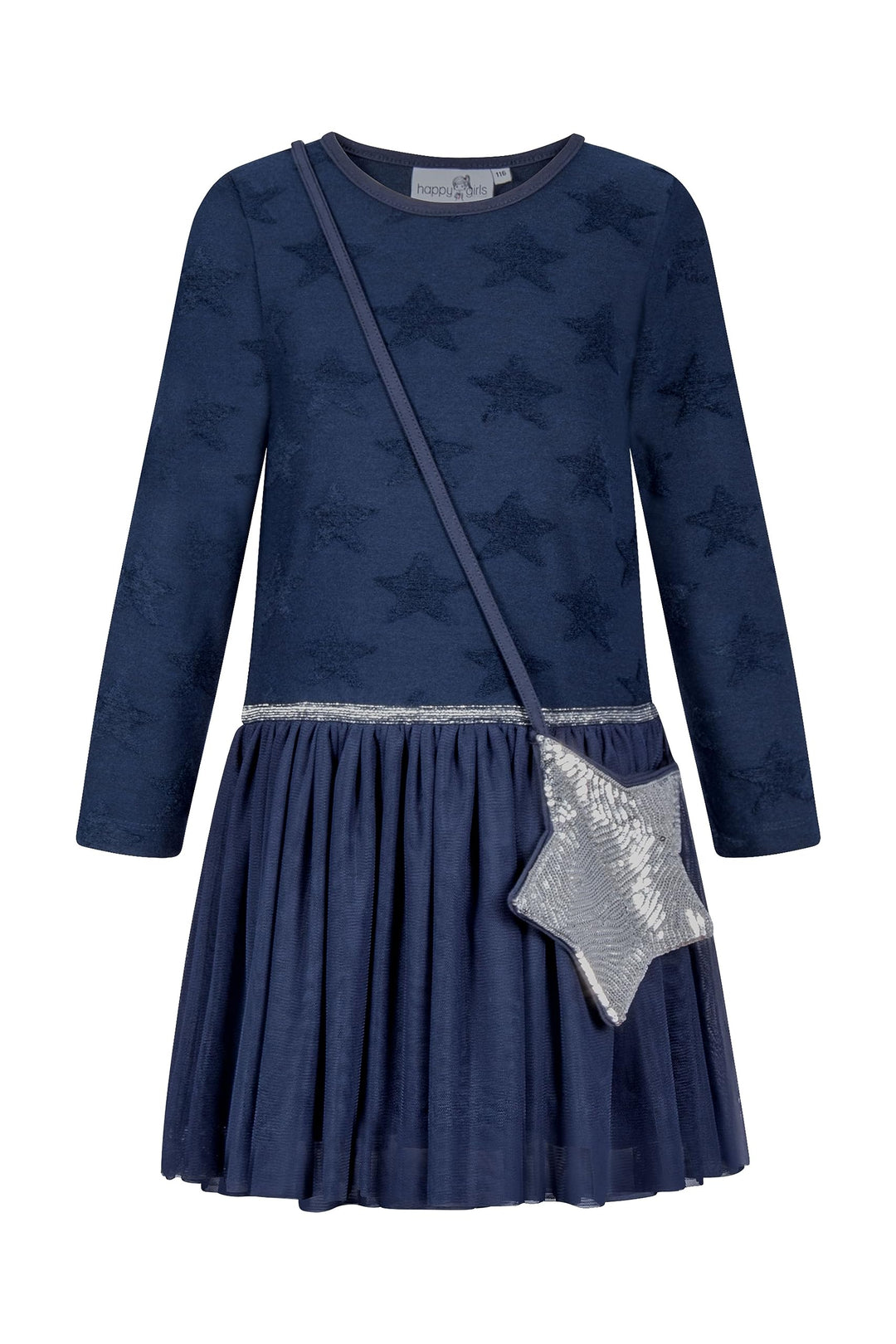 Happy Girls Mädchen Kleid Kinderkleid 140 Blau, 140 Blau