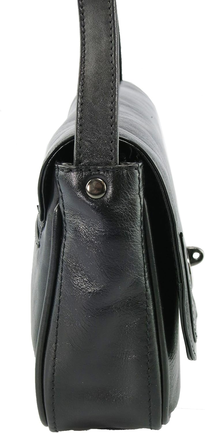 Gräs|chen Fräulein Annika Umhängetasche Leder 25 cm Schwarz, Schwarz