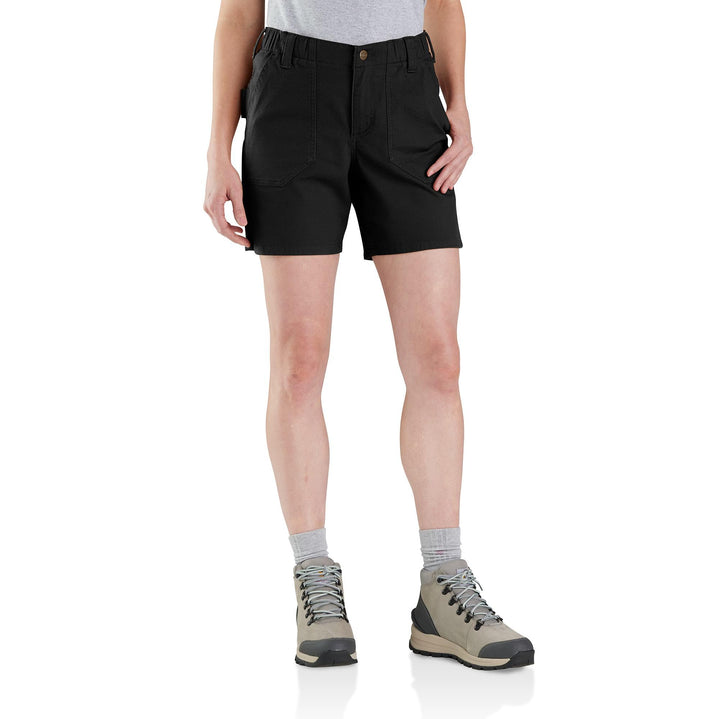 Carhartt Damen Shorts Rugged Flex Relaxed Fit Canvas Work Short 34 Schwarz, 34 Schwarz