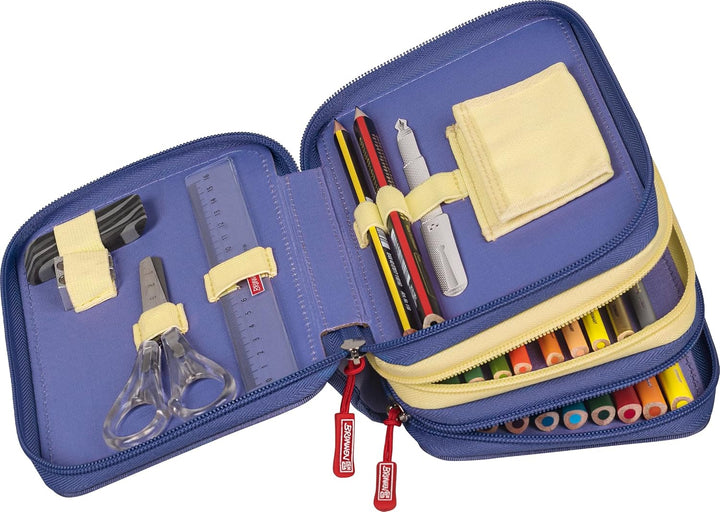 Brunnen XXL Schüler-Etui Federmappe 3 Magic Rainbow 3 Reissverschlüsse
