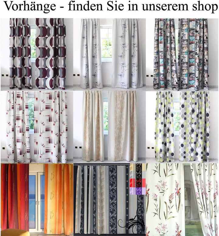 EASYHomefashion Hochwertige Fertiggardine Voile Store Deko Schal mit Faltenband Bleiband 3-Falten-KR