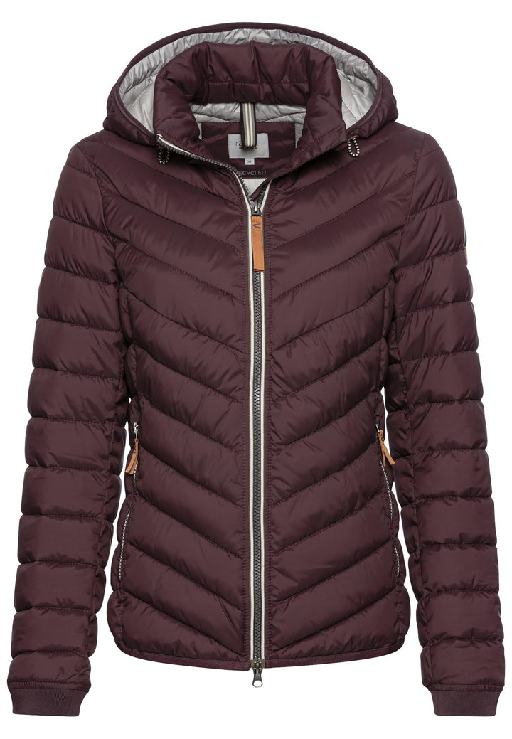 camel active Damen Steppjacke aus recyceltem Polyester 46 Pflaume, 46 Pflaume