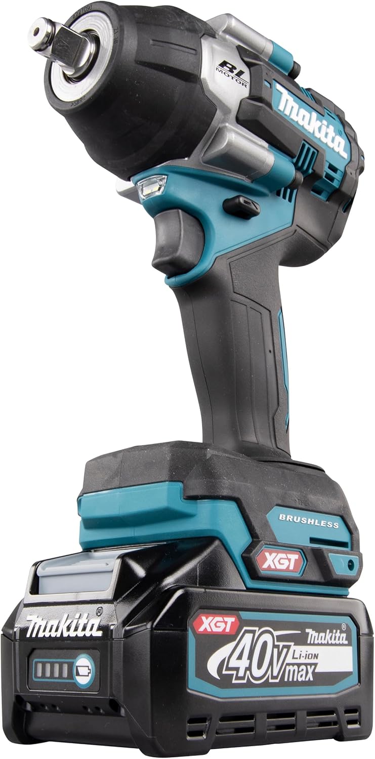 Makita TW007GM201 Akku-Schlagschrauber 40V max. / 4,0 Ah, 2 Akkus + Ladegerät im MAKPAC, Petrol mit