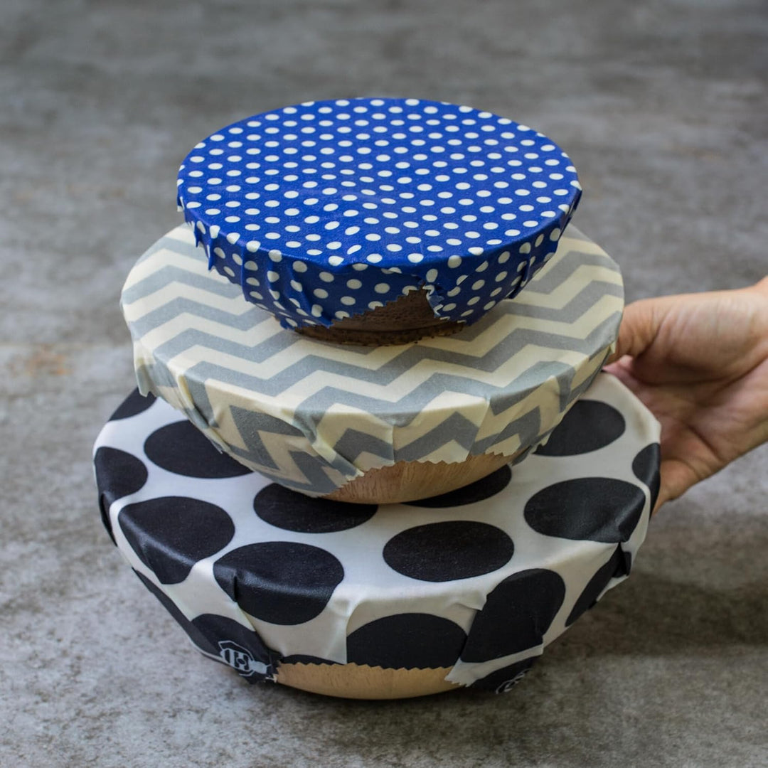 SuperBee Wax Wraps Set 3 Beeswax Wraps in den Grössen S,M &amp; L Hipster Wiederverwendbar, Umweltfreund