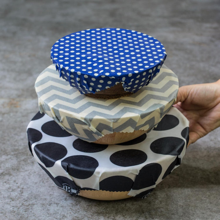 SuperBee Wax Wraps Set 3 Beeswax Wraps in den Grössen S,M &amp; L Hipster Wiederverwendbar, Umweltfreund