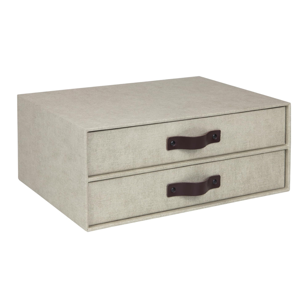 Bigso Box of Sweden BIRGER Schubladenbox für Dokumente und Bürobedarf – Schreibtisch Organizer mit 2