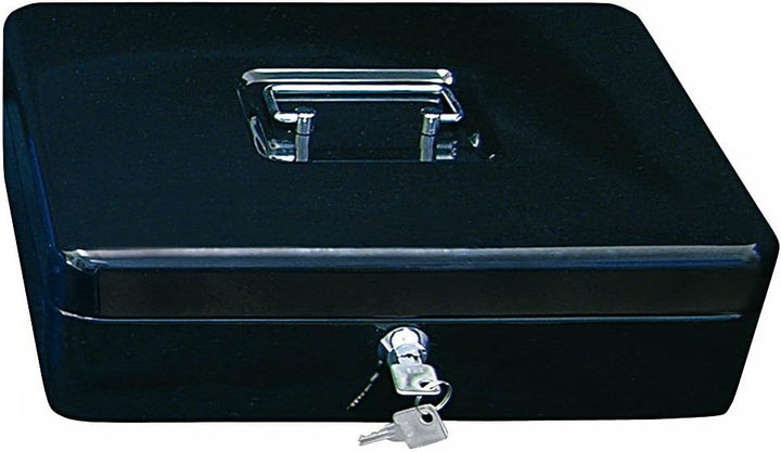 WEDO 145421X Geldkassette (aus pulverbeschichtetem Stahl, versenkbarer Griff, 5-Fächer-Münzeinsatz,